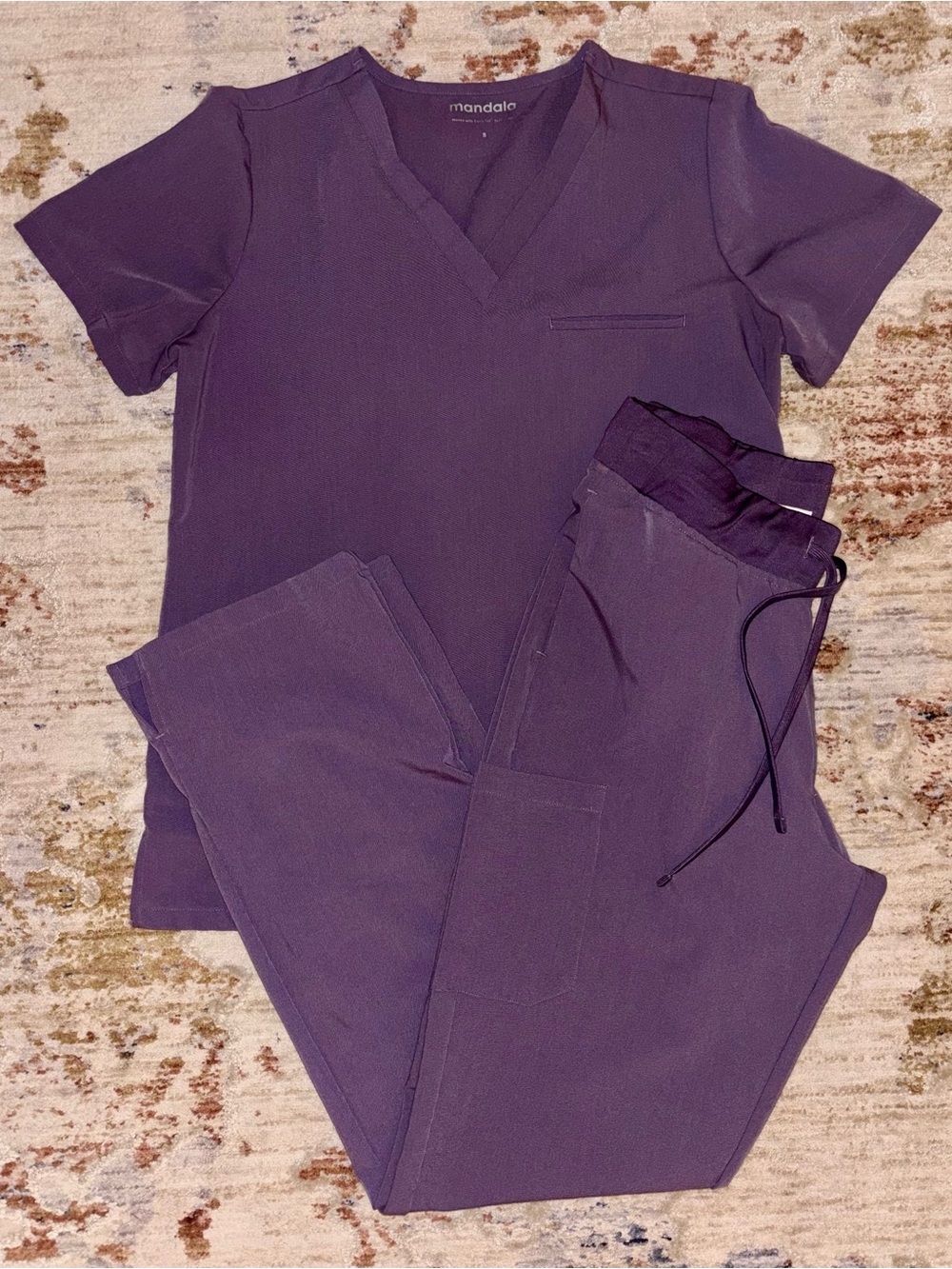 Mandala Purple Scrub Set